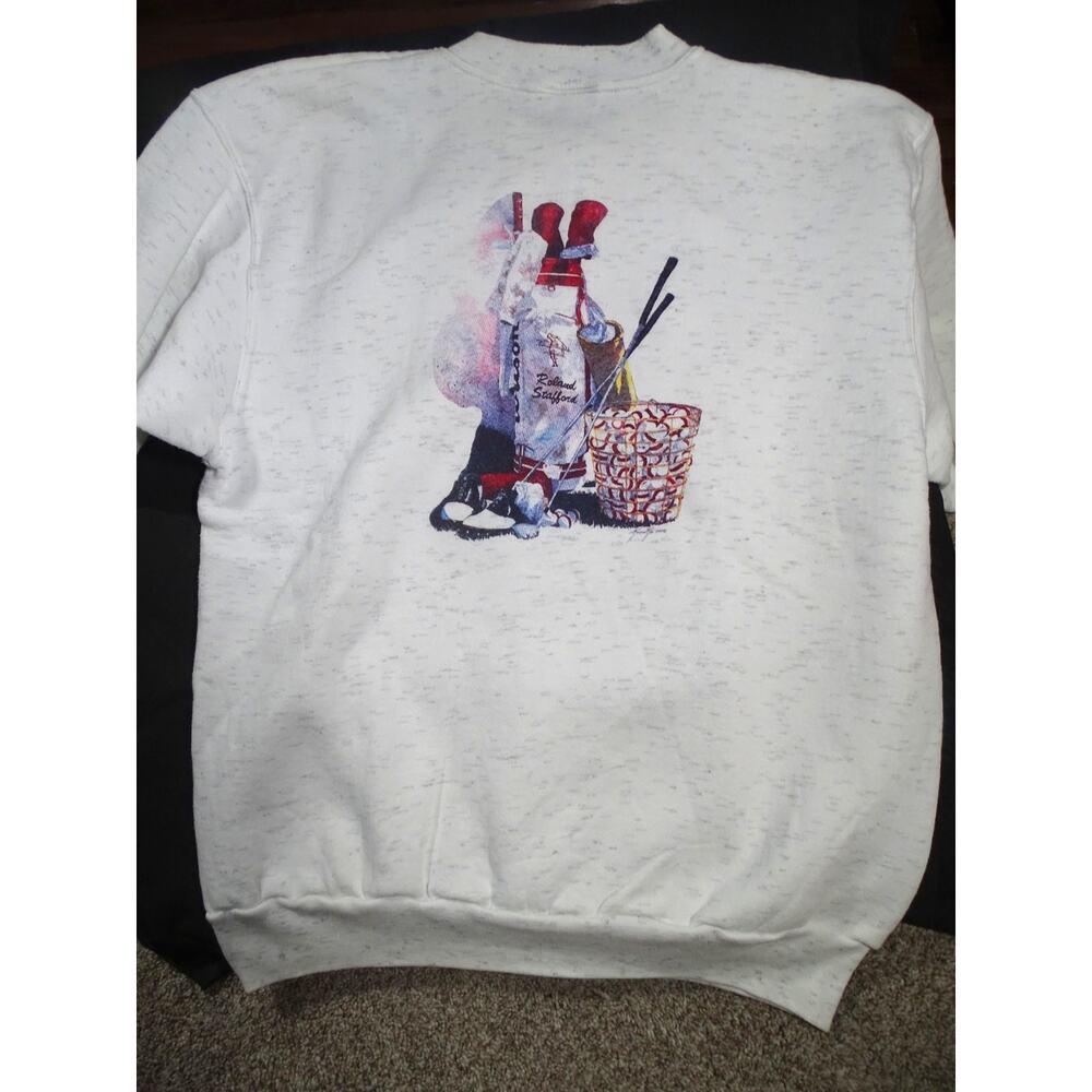 Vtg 90s Oneita Power-Sweats XL Roland Stafford Golf School Sweatshirt Preppy